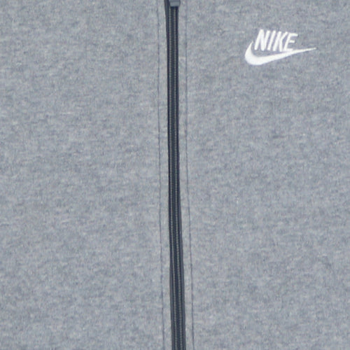Nike Boys Grey Full Zip Fleece Hoodie Size 158cm Classic Sportswear