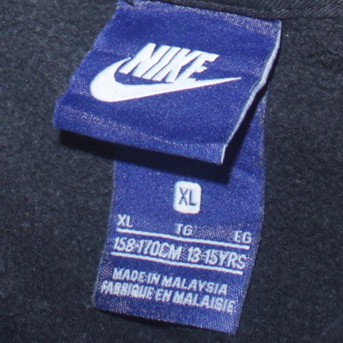 Nike Boys Black XL Pullover Hoodie Sweatshirt Cotton Blend Fleece