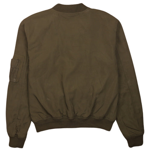 FB Sister Women's Green Bomber Jacket Size S Casual Zip Short