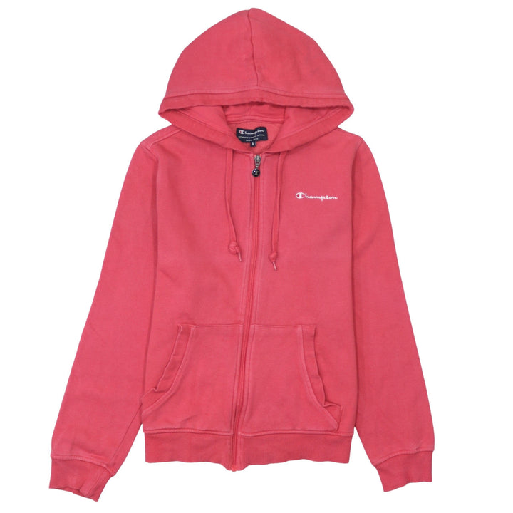 Champion Womens Pink Full Zip Hoodie Medium Cotton Blend