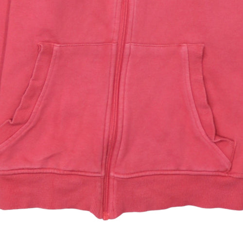 Champion Womens Pink Full Zip Hoodie Medium Cotton Blend