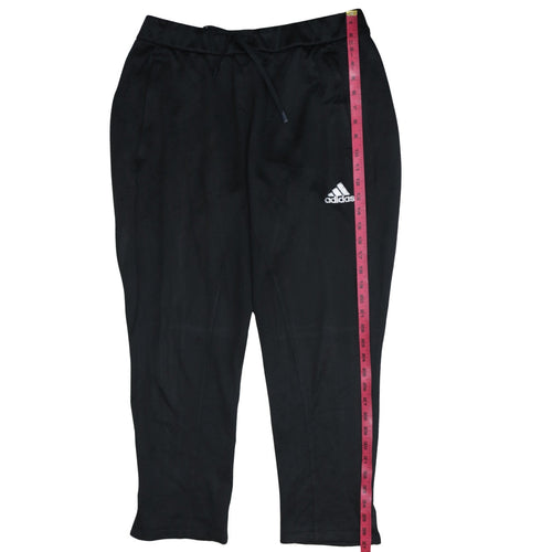adidas Men Black L Track Pants Tapered Fit Quick Dry Sportswear