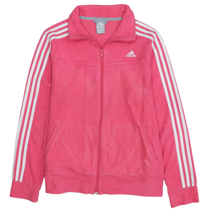 Adidas Womens Pink Full Zip Track Jacket Size 20 Clima365 Fleece
