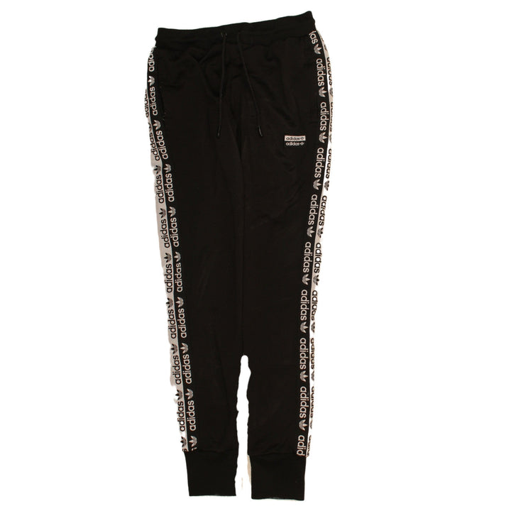Adidas Women's Black Size 10 Jogger Sweatpants Logo Side Stripe