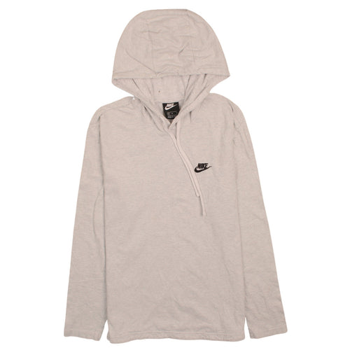 Nike Mens Grey Pullover Hoodie Medium Classic Athletic Style