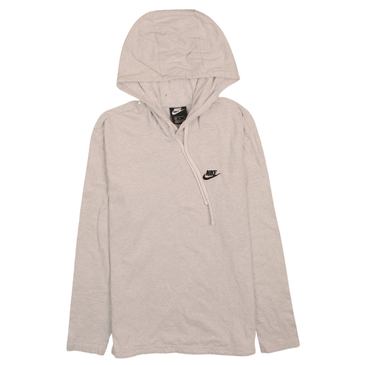 Nike Mens Grey Pullover Hoodie Medium Classic Athletic Style