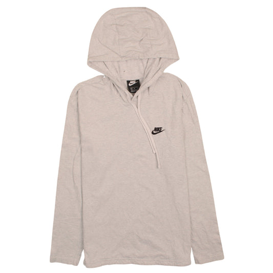 Nike Mens Grey Pullover Hoodie Medium Classic Athletic Style