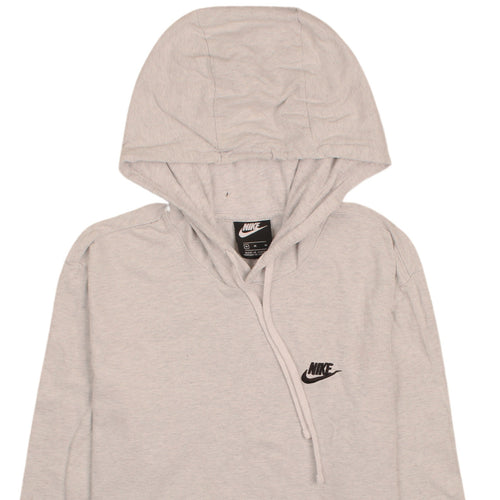 Nike Mens Grey Pullover Hoodie Medium Classic Athletic Style