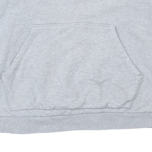 Adidas Women’s Grey Hooded Pullover Hoodie Size 12 with Logo Print