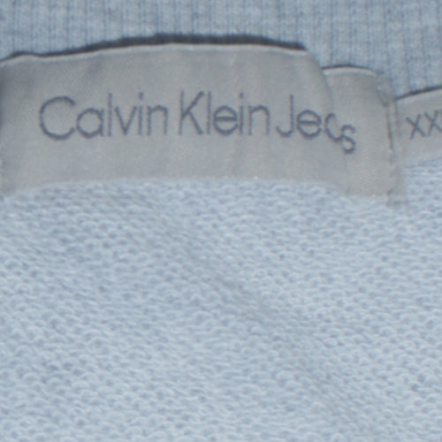 Calvin Klein Jeans Men's Grey XXL Crew Neck Pullover Sweatshirt