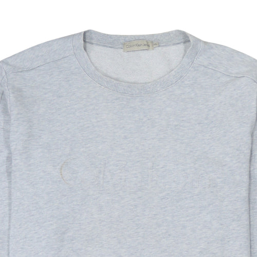 Calvin Klein Jeans Men's Grey XXL Crew Neck Pullover Sweatshirt