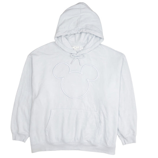 H&M Disney Women White Hooded Pullover Sweatshirt XL Cotton Blend
