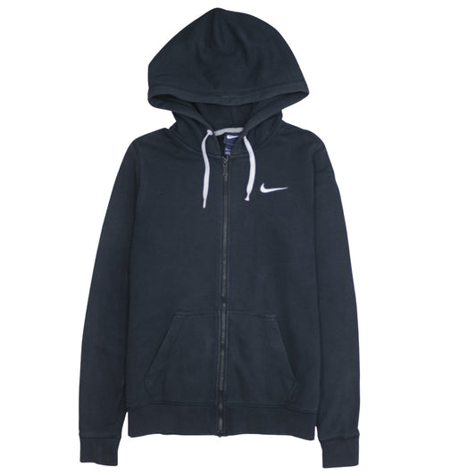 Nike Women's Black Full Zip Hoodie Size M Cotton Blend Sportswear