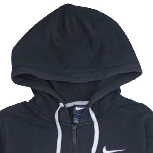 Nike Women's Black Full Zip Hoodie Size M Cotton Blend Sportswear
