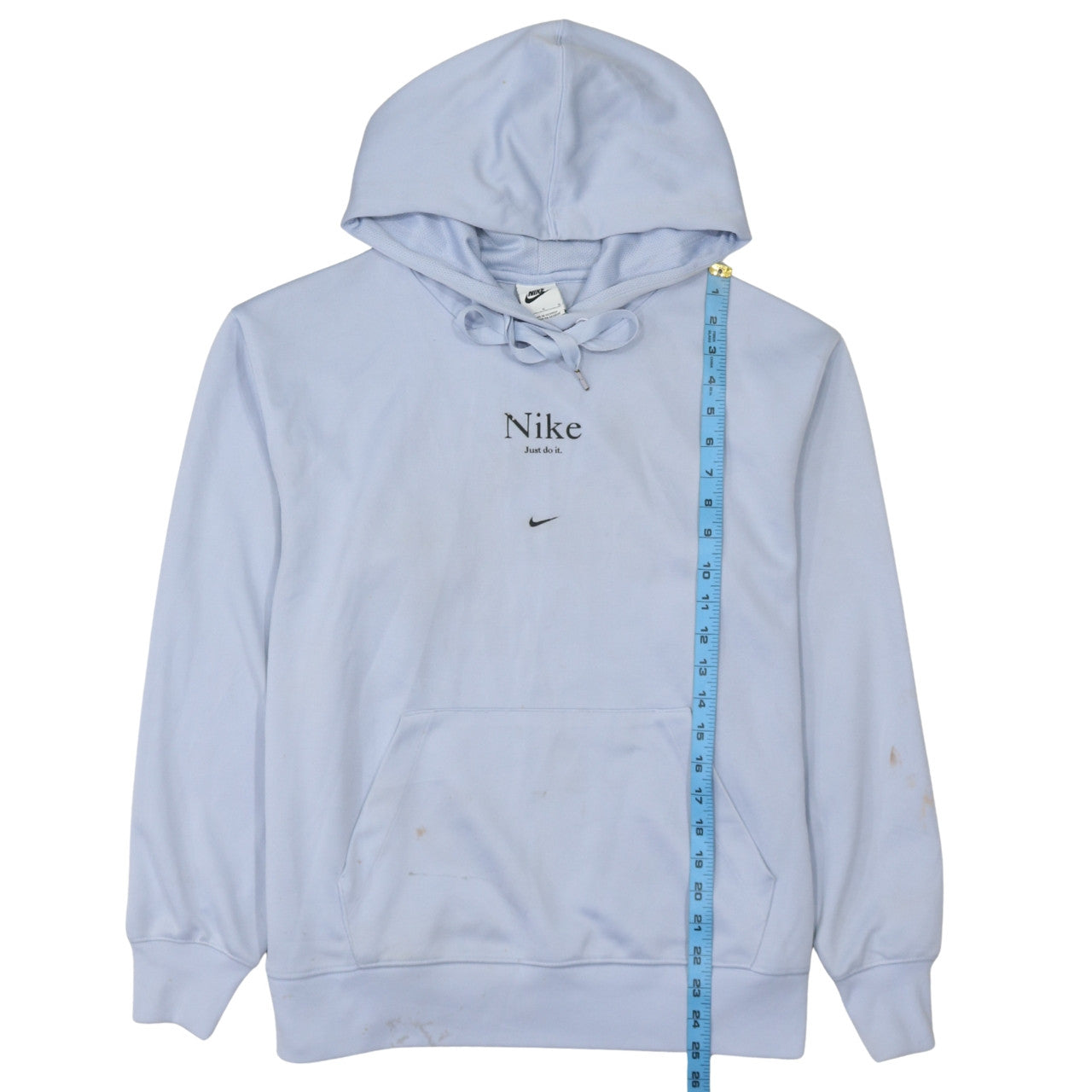 Nike Women’s Light Blue Pullover Hoodie Size L Polyester Athletic