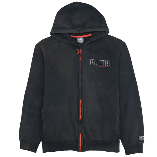 Puma Men’s Black Full Zip Hoodie 2XL Athletics Logo Fleece