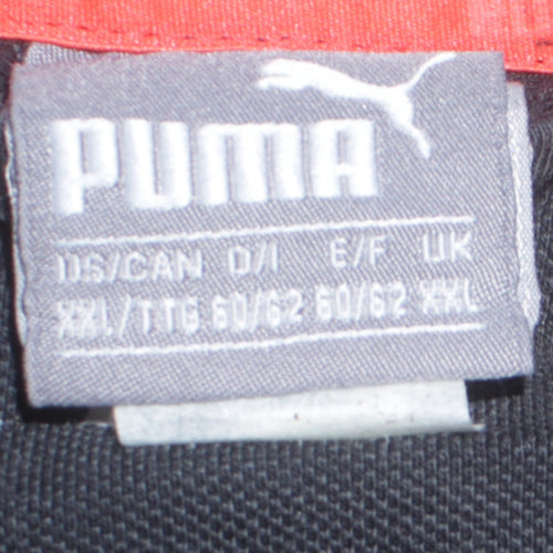 Puma Men’s Black Full Zip Hoodie 2XL Athletics Logo Fleece