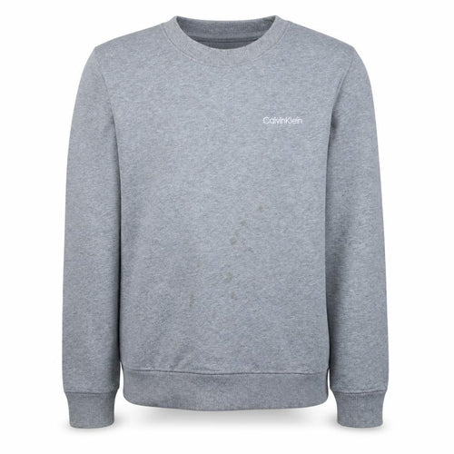 Calvin Klein Men's Grey M Crew Neck Pullover Cotton Sweatshirt