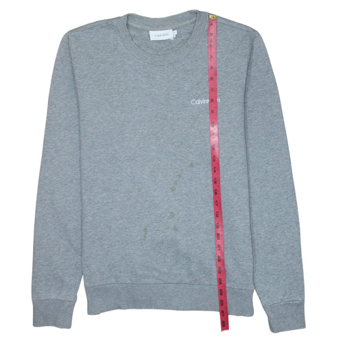 Calvin Klein Men's Grey M Crew Neck Pullover Cotton Sweatshirt