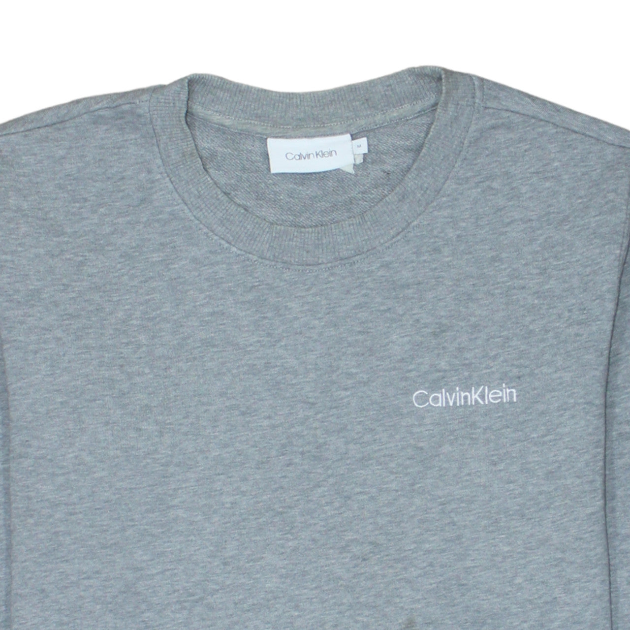 Calvin Klein Men's Grey M Crew Neck Pullover Cotton Sweatshirt