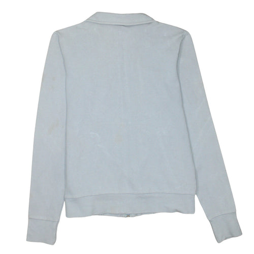 Nike Women Light Grey Full Zip Sweatshirt Size M Classic Fit