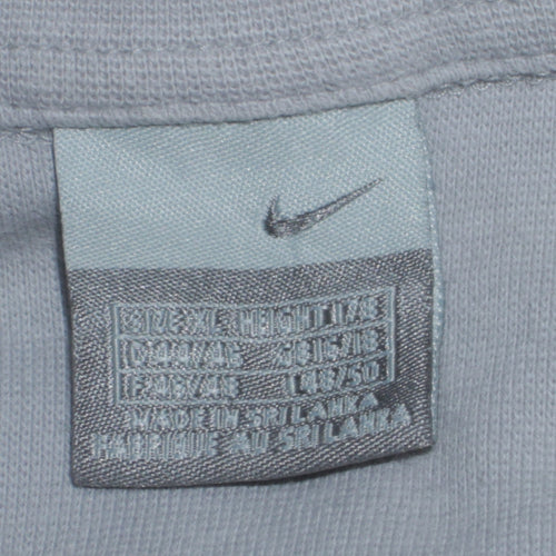 Nike Women Light Grey Full Zip Sweatshirt Size M Classic Fit