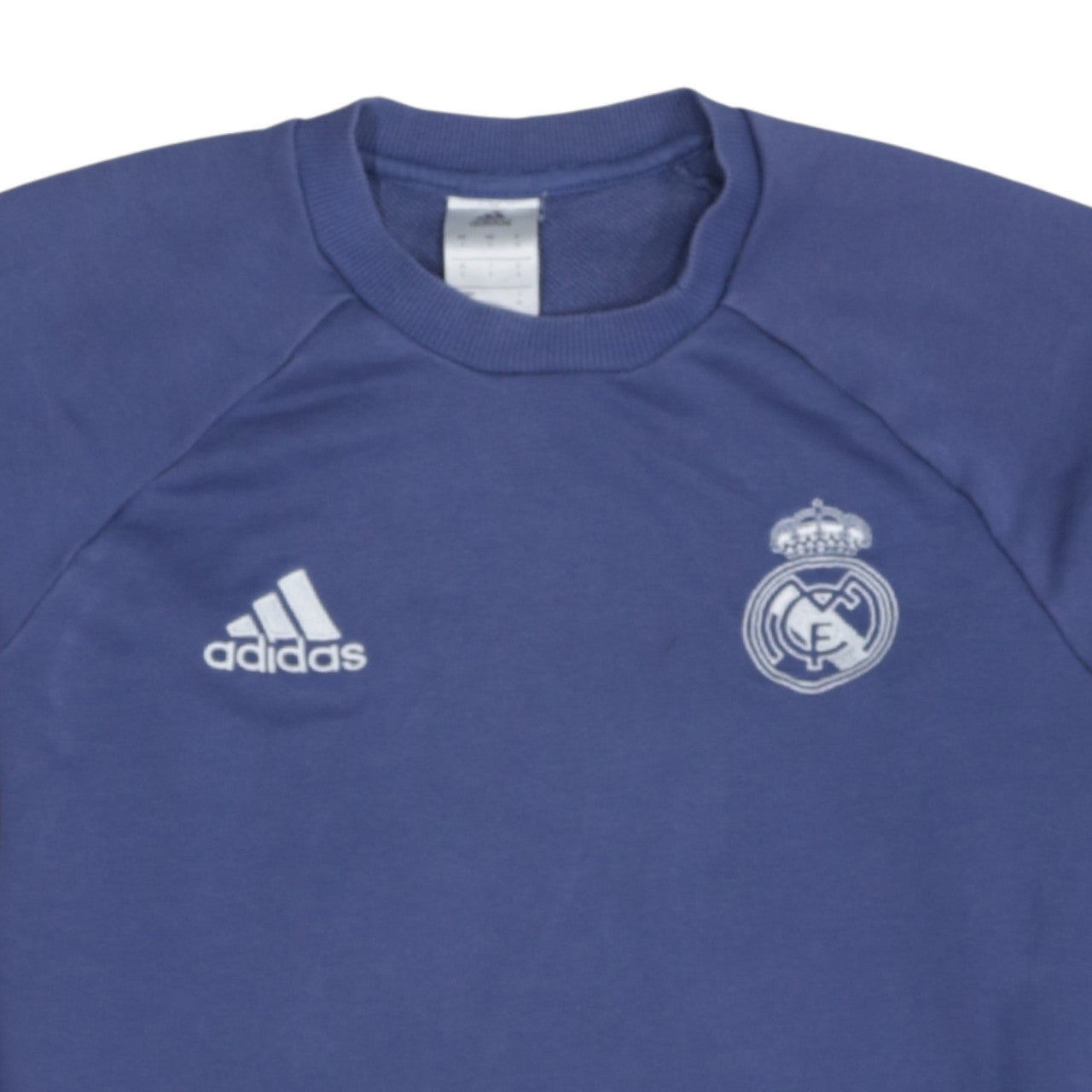 Adidas Men Blue Real Madrid Crew Neck Sweatshirt Size S
