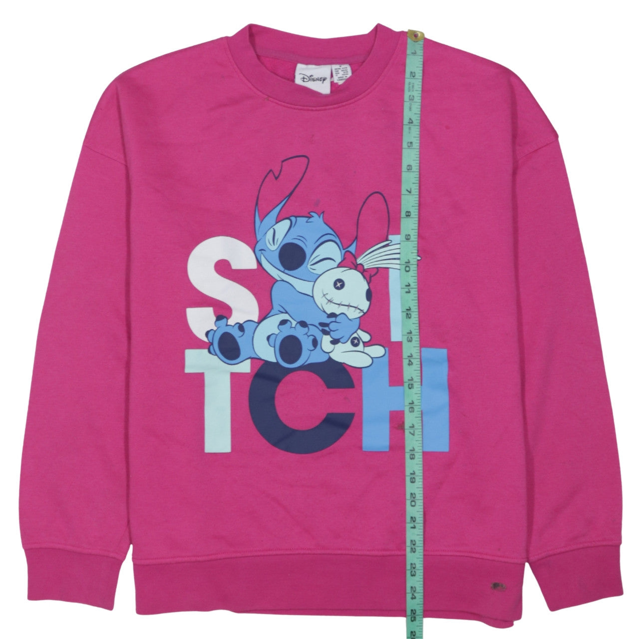 Disney Women Pink Stitch Sweatshirt Size M Graphic Pullover