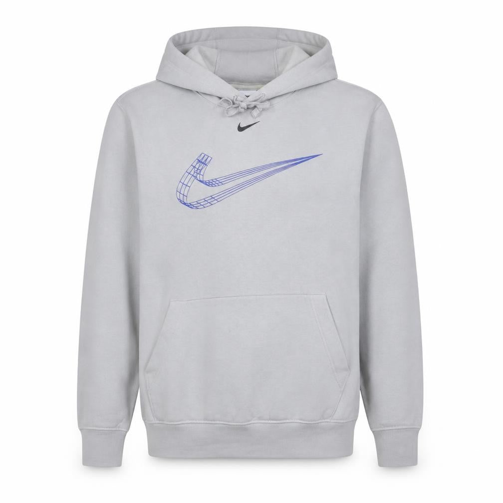 Front view of Nike Men's Grey Pullover Hoodie M Graphic Logo Sportswear