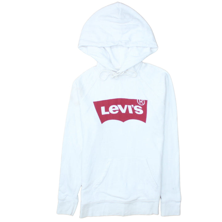 Levi's Men's White Pullover Hoodie XS Logo Fleece Sweatshirt