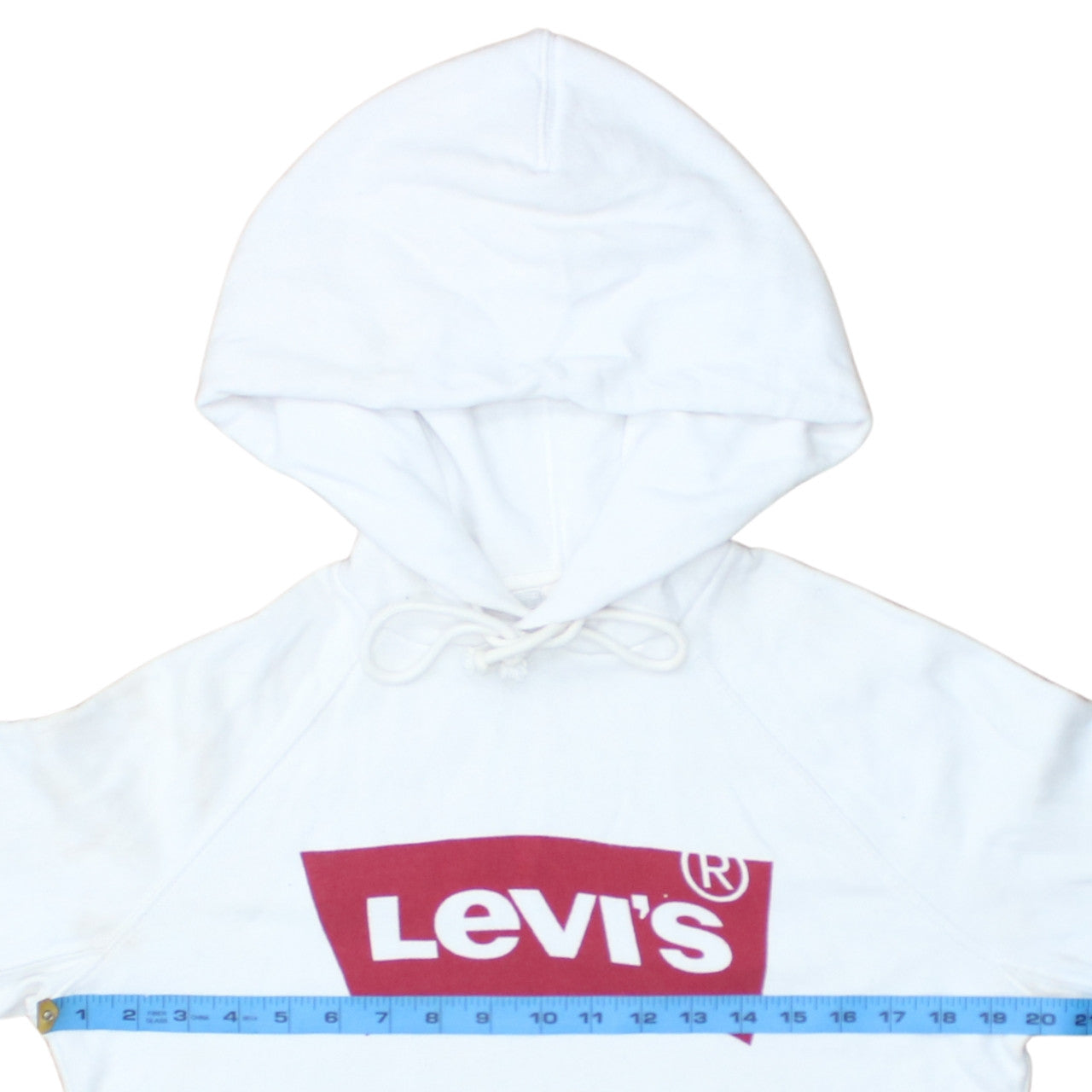 Levi's Men's White Pullover Hoodie XS Logo Fleece Sweatshirt
