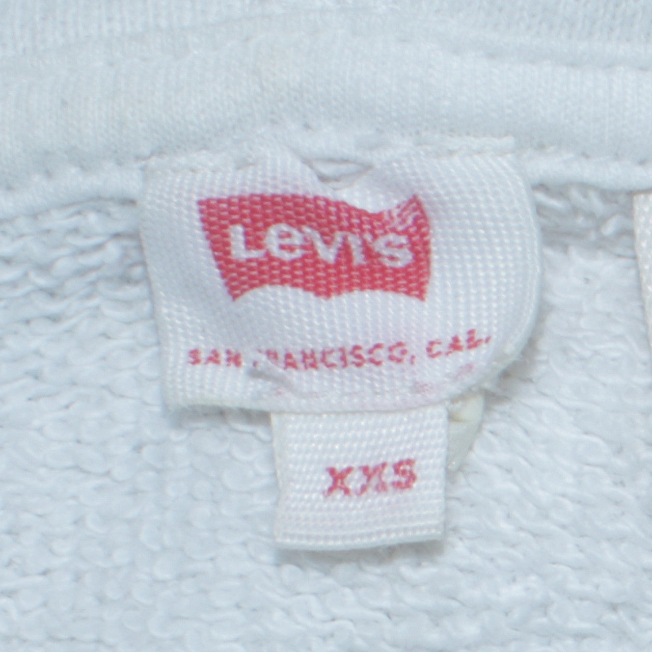 Levi's Men's White Pullover Hoodie XS Logo Fleece Sweatshirt