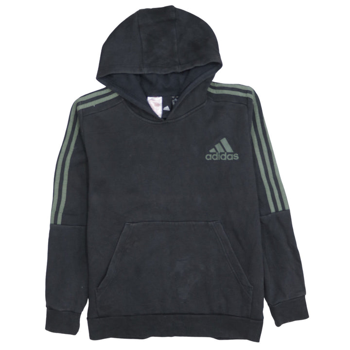 Adidas Teens Black Pullover Hoodie 164 Fleece Sportswear