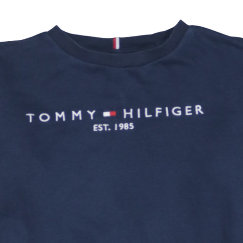 Tommy Hilfiger Boys Navy Blue Crew Neck Pullover Sweatshirt Size 164
