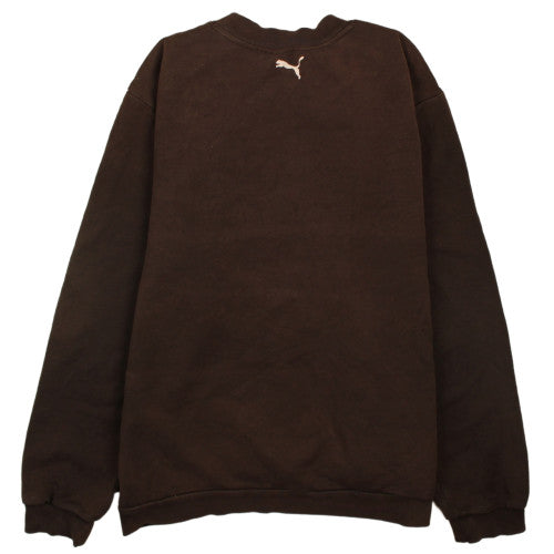 Puma Men's Brown XL Pullover Sweatshirt Crew Neck Logo Sportswear
