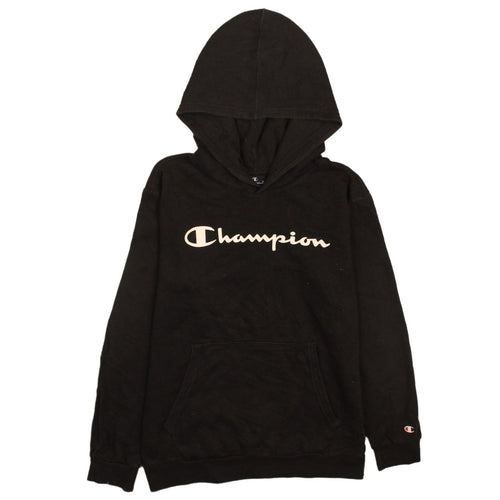 Champion Boys Black Pullover Hoodie XL 13-14 Years Cotton Blend