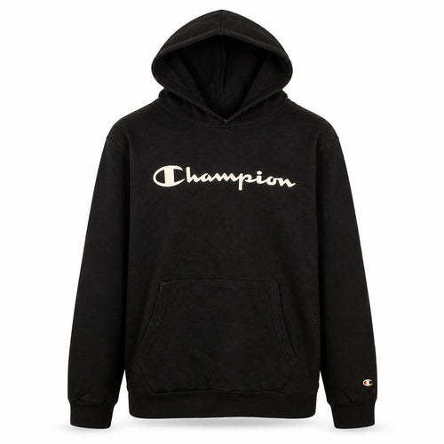 Champion Boys Black Pullover Hoodie XL 13-14 Years Cotton Blend