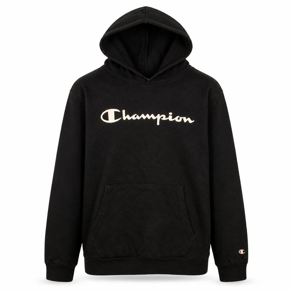 Champion Boys Black Pullover Hoodie XL 13-14 Years Cotton Blend