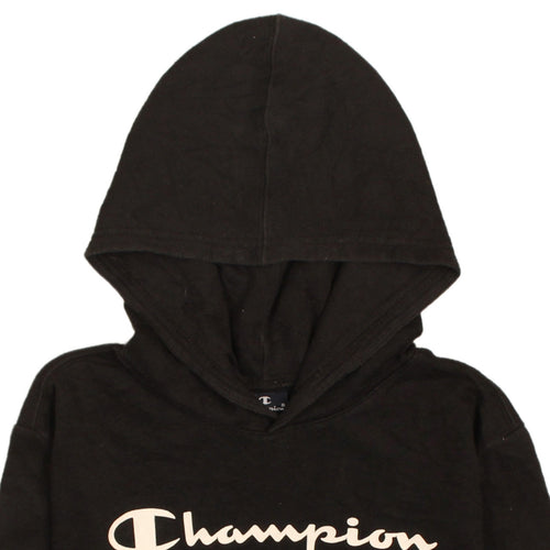Champion Boys Black Pullover Hoodie XL 13-14 Years Cotton Blend