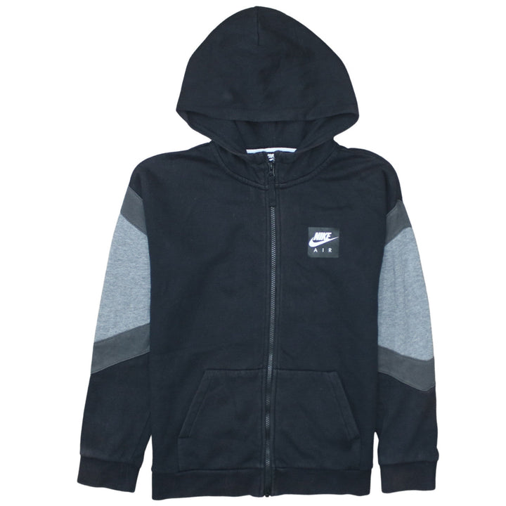 Nike Boys Black & Grey Full Zip Hoodie XL 13-15 Years Cotton Blend