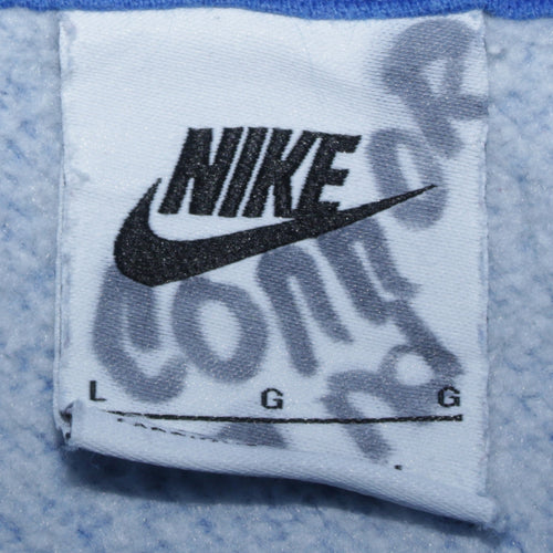 Nike Boys Blue Pullover Fleece Hoodie L Logo Sportswear
