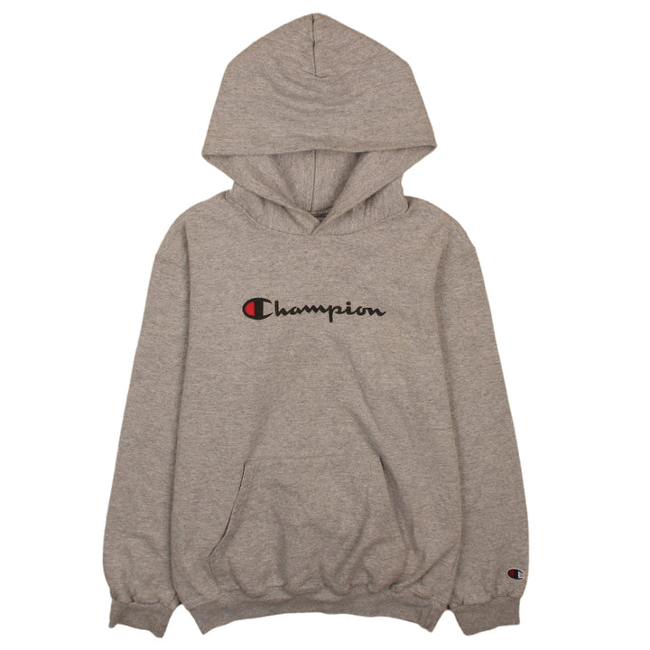 Champion Boys Grey Pullover Hoodie XL Fleece Lined Authentic Logo