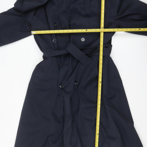 ckt Classic Clothing Women's Blue Belted Trench Coat Size 10