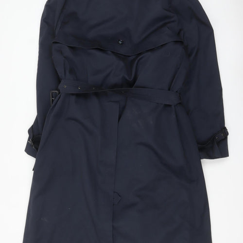 ckt Classic Clothing Women's Blue Belted Trench Coat Size 10