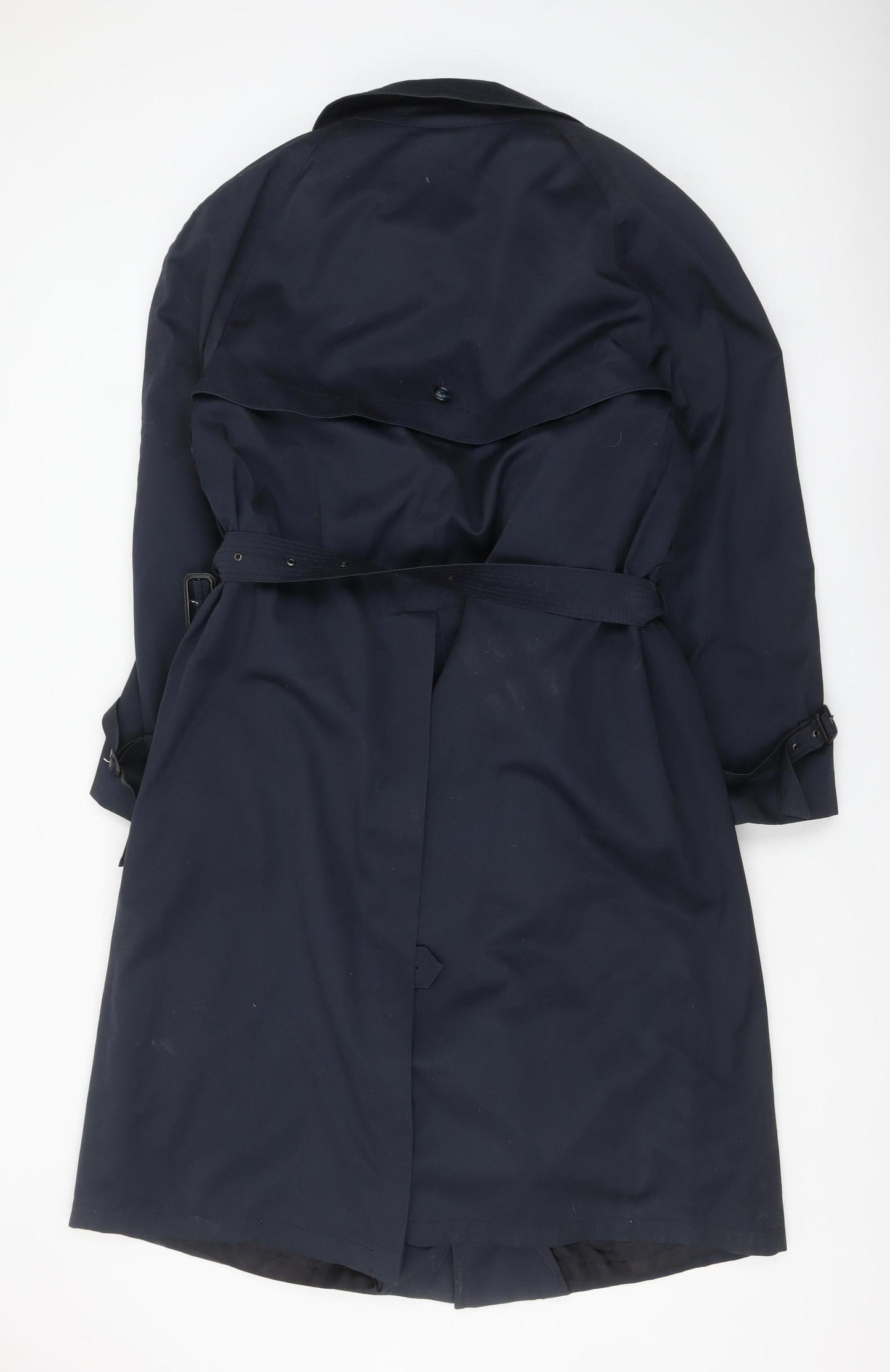 ckt Classic Clothing Women's Blue Belted Trench Coat Size 10