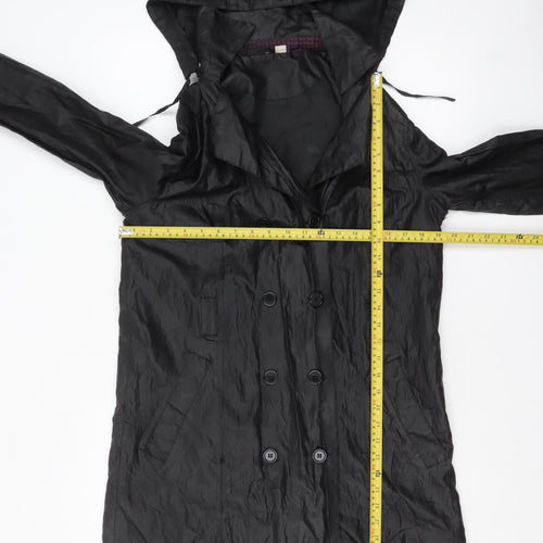 Esmara Women’s Black Hooded Lightweight Rain Coat Size 10