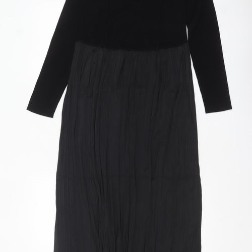 Live Unlimited Women’s Black Long Fit & Flare Dress UK 12