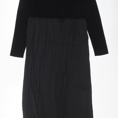 Live Unlimited Women’s Black Long Fit & Flare Dress UK 12