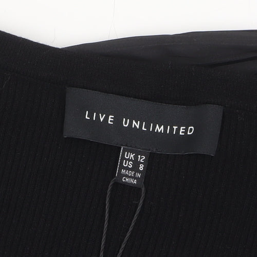 Live Unlimited Women’s Black Long Fit & Flare Dress UK 12