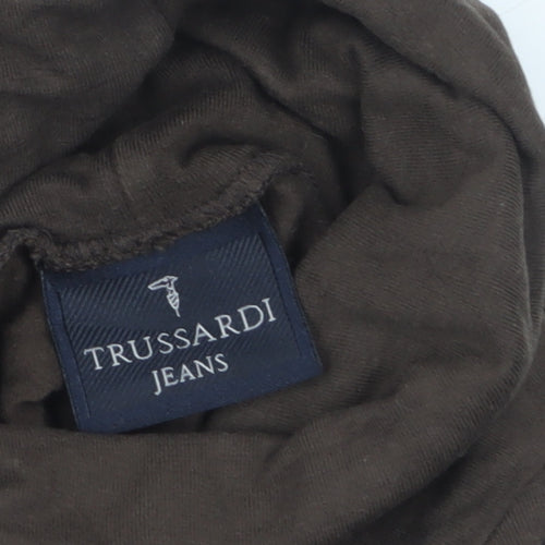 Trussardi Jeans Women's Brown Roll Neck Long Sleeve Top M